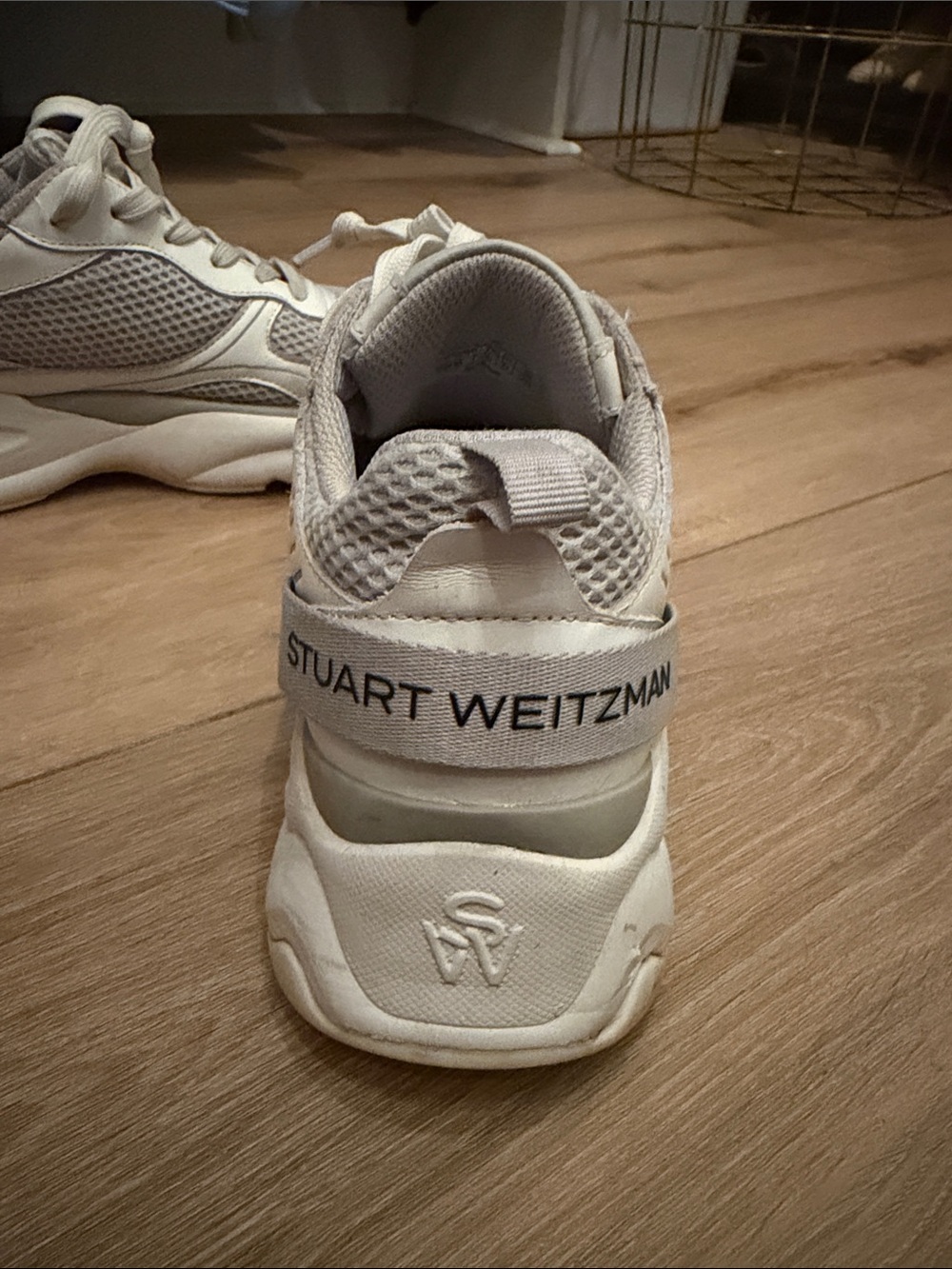 Stuart Weitzman Cream-White Platform Sneaker